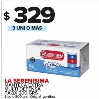 Carrefour Maxi Manteca la serenísima x 200g oferta
