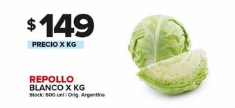 Carrefour Maxi Repollo blanco x kg oferta