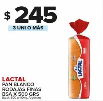 Carrefour Maxi Pan blanco lactal x 500g oferta