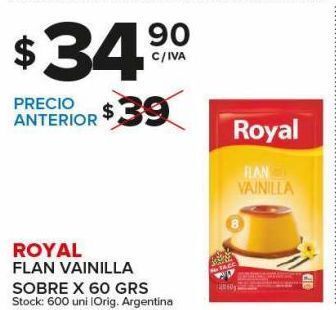 Carrefour Maxi Flan de vainilla royal x 60g oferta