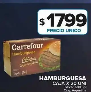 Carrefour Maxi Hamburguesa x 20un oferta