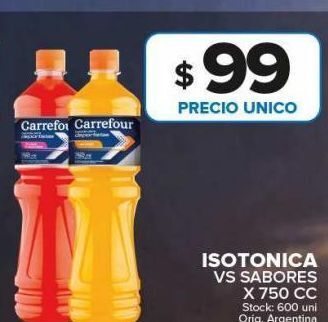 Carrefour Maxi Bebida isotónica carrefour x 750cc oferta