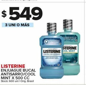 Carrefour Maxi Enjuague bucal listerine x 500cc oferta