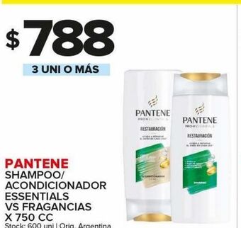 Carrefour Maxi Shampoo/acondicionador pantene x 750cc oferta