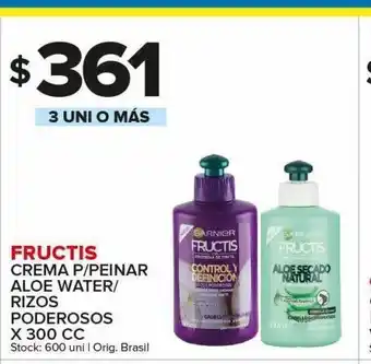 Carrefour Maxi Crema para peinar fructis x 300cc oferta
