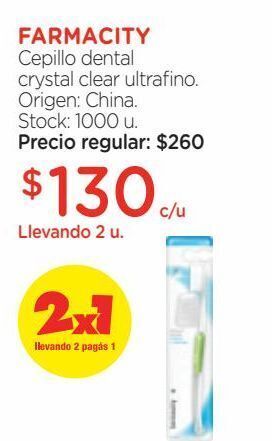Farmacity Cepillo dental farmacity crystal clear ultrafino x 1 un oferta
