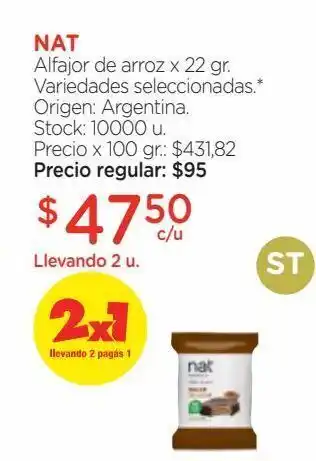 Farmacity Alfajor de arroz nat negro x 22 g oferta