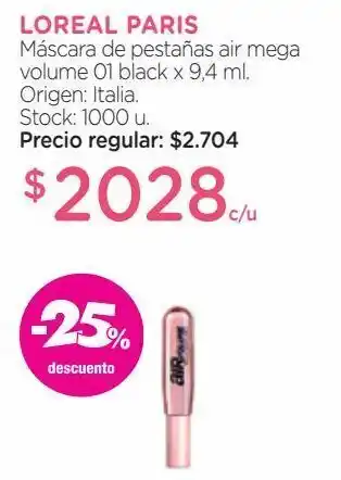 Farmacity Máscara de pestañas air mega volume 01 black x 9,4 ml. oferta