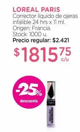 Farmacity Corrector líquido de ojeras infalible 24 hrs x 11 ml. oferta
