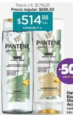 Farmacity Pantene shampoo y acondicionador esssentials x 400 ml oferta
