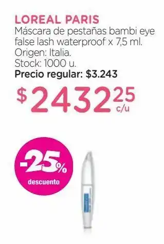 Farmacity Máscara de pestañas bambi eye false lash waterproof x 7,5 ml. oferta
