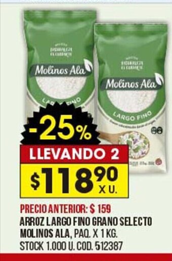 Coto Arroz Largo Fino Grano Selecto Molinos Ala oferta