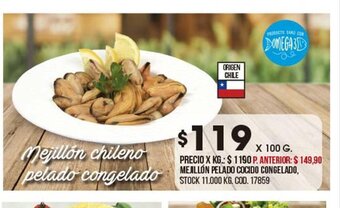 Coto Mejillón Pelado Cocido Congelado oferta