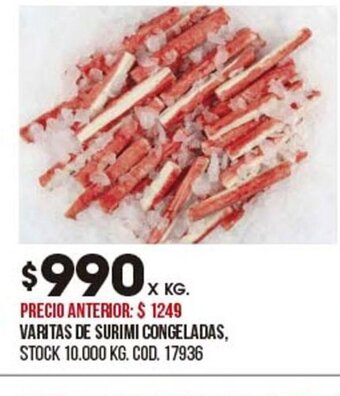 Coto Varitas De Surimi Congeladas, oferta