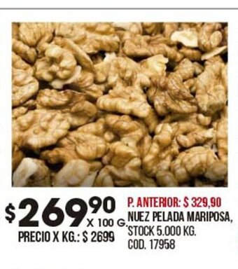 Coto Nuez Pelada Mariposa oferta