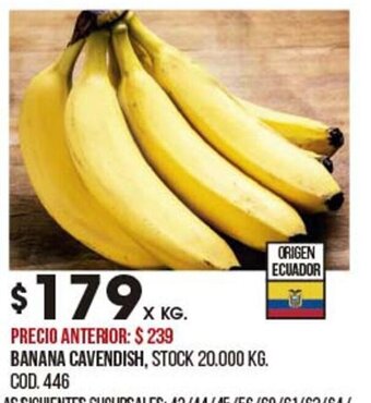 Coto Banana Cavendish oferta