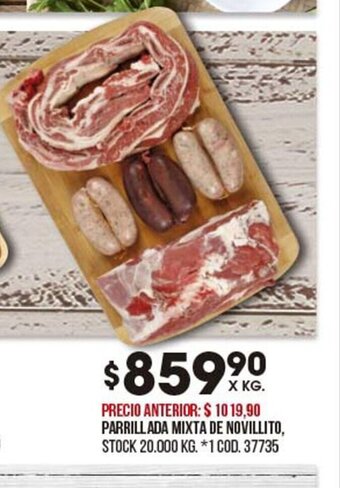 Coto Parrillada Mixta De Novillito, oferta