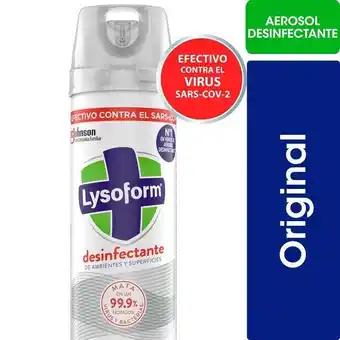 Coto Desinfectante de ambientes y elimina olores lysoform original en aerosol 285ml oferta