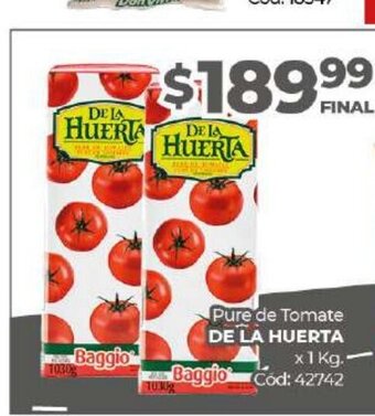 Diarco De La Huerta Pure de Tomate oferta