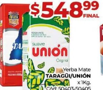 Diarco Taragüi/Unión Yerba Mate oferta