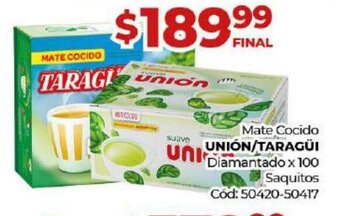 Diarco Unión/Taragüi Mate Cocido oferta