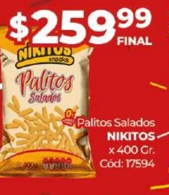 Diarco Nikitos Palitos Salados oferta