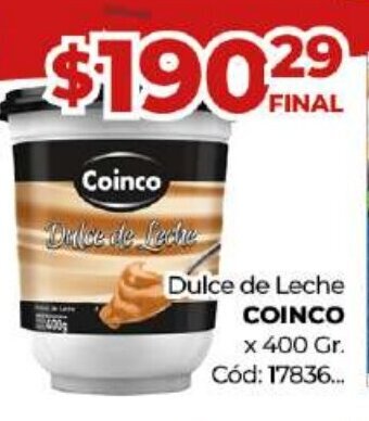 Diarco Coinco Dulce de Leche oferta