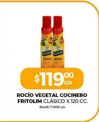 Cocinero Fritolim Rocío Vegetal x 120cc