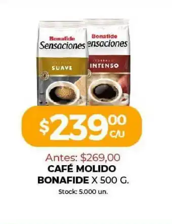 Super MAMI Bonafide Café Molido x 500g oferta
