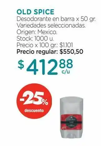 Farmacity Desodorante old spice barra 50g oferta