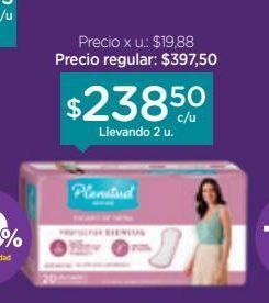Farmacity Protectores para incontinencia plenitud femme ultra leve x 20 un oferta