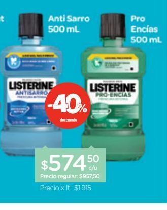 Farmacity Antiséptico bucal anti-sarro x 500 ml oferta