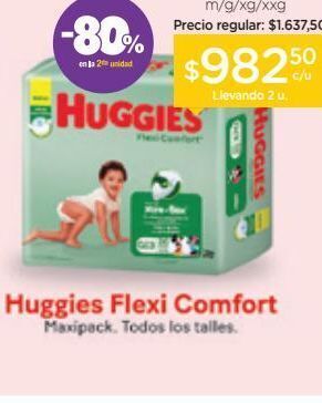 Farmacity Pañales huggies flexi comfort maxi oferta