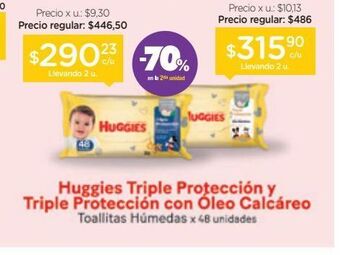Farmacity Toallas húmedas huggies triple protección x 48 un oferta