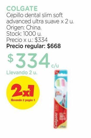 Farmacity Cepillo dental colgate slim soft advanced ultra suave x 2 un promo precio especial oferta