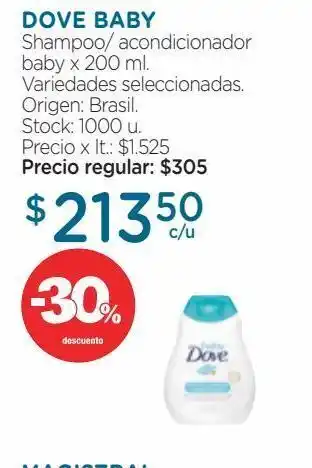 Farmacity Acondicionador dove baby hidratación enriquecida x 200 ml oferta
