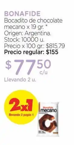 Farmacity Bocadito de chocolate mecano x 19 gr oferta