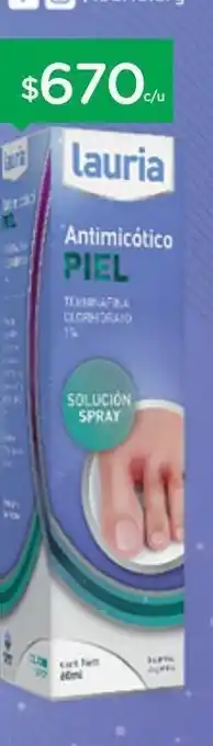 Farmacity Lauria spray antimicótico x 60 ml oferta