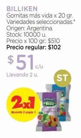Farmacity Gomitas billiken + vida veganas x 20 g oferta