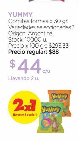 Farmacity Gomitas yummy ositos x 30 g oferta