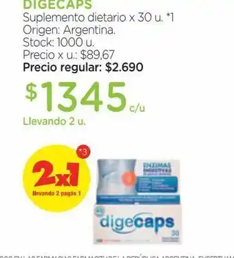 Farmacity Suplemento dietario digecaps x 30 un oferta