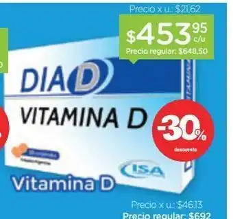 Farmacity Suplemento dietario isa dia d x 30 comprimidos oferta