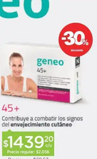 Farmacity Suplemento dietario natufarma geneo 45+ x 30 comprimidos oferta