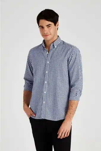 Macowens Camisa sport estampada blanca oferta