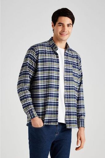 Camisa sport a cuadros verde