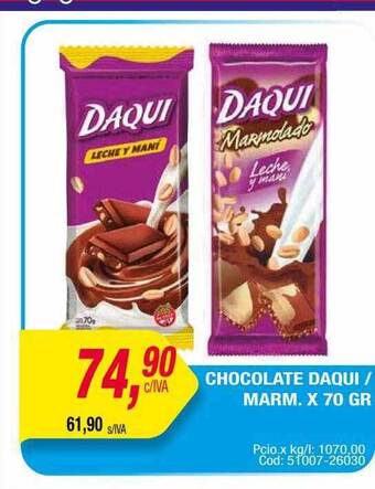 Maxiconsumo Chocolate daqui oferta