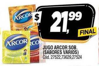 Supermercados Yaguar Jugo arcor sob. sabores varios oferta
