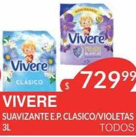 Masivos Vivere suavizante e.p. clasico violetas oferta