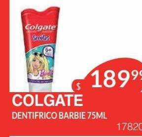 Masivos Colgate dentifrico barbie oferta