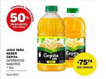 Atomo Conviene Jugo para beber cepita 50% descuento 2da unidad oferta